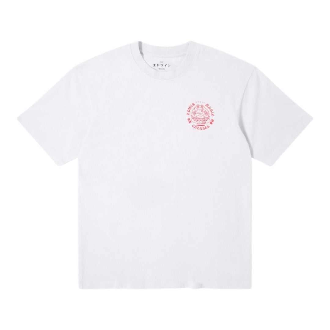 Edwin Music Channel T-Shirt White-Red