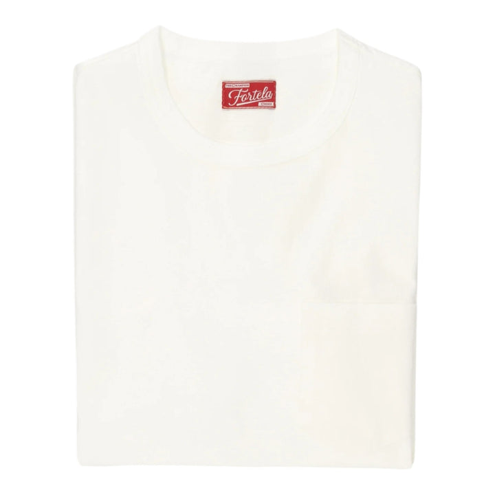 Tubejp T-Shirt with Pocket in Cotton White