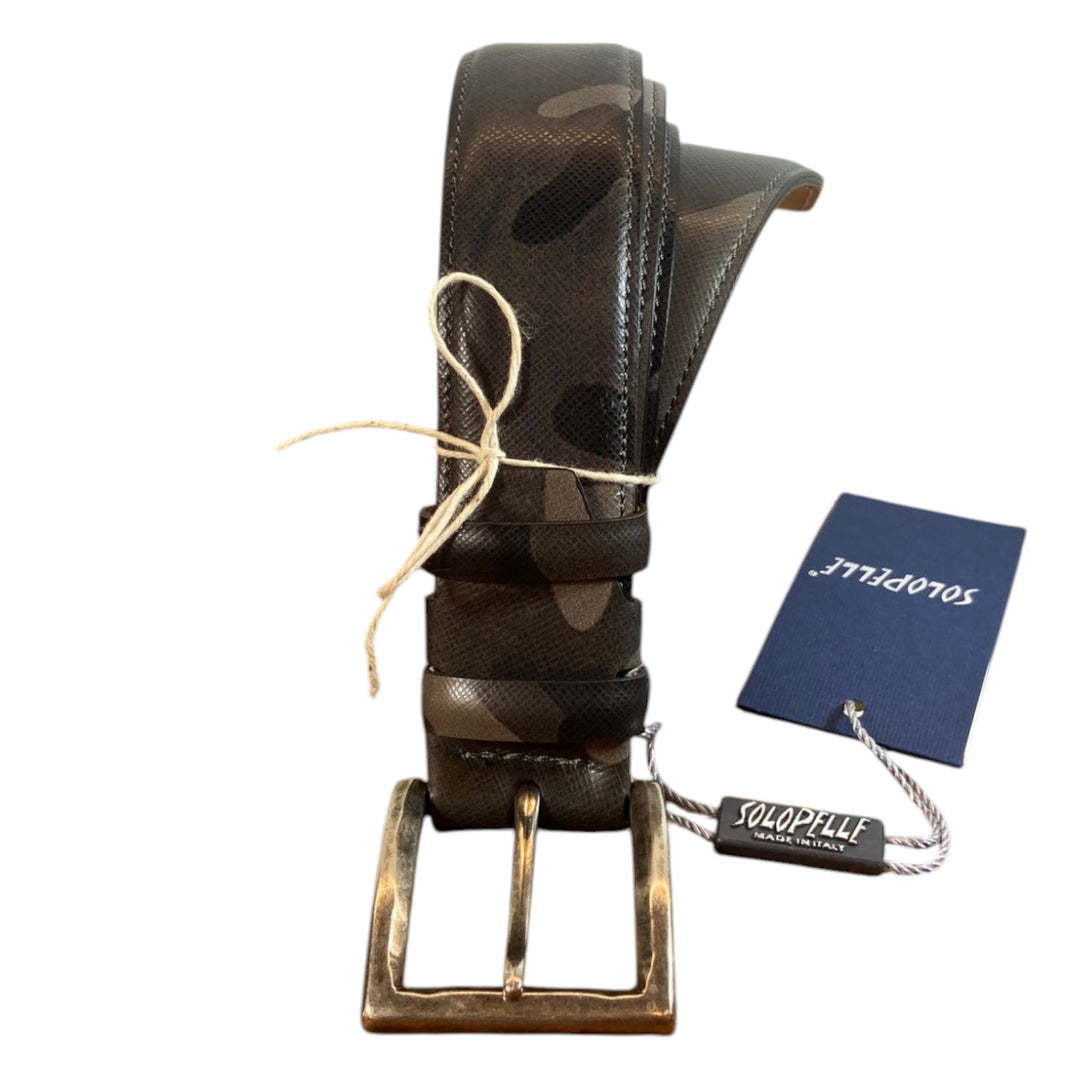 GENUINE SAFFIANO CAMOUFLAGE BELT