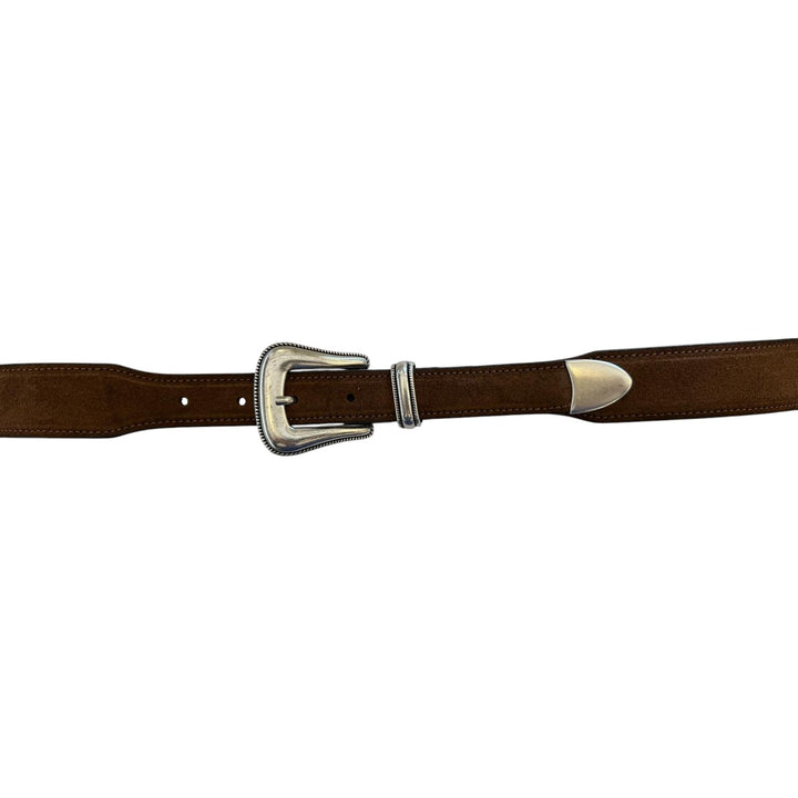 SUEDE LEATHER BELT COGNAC