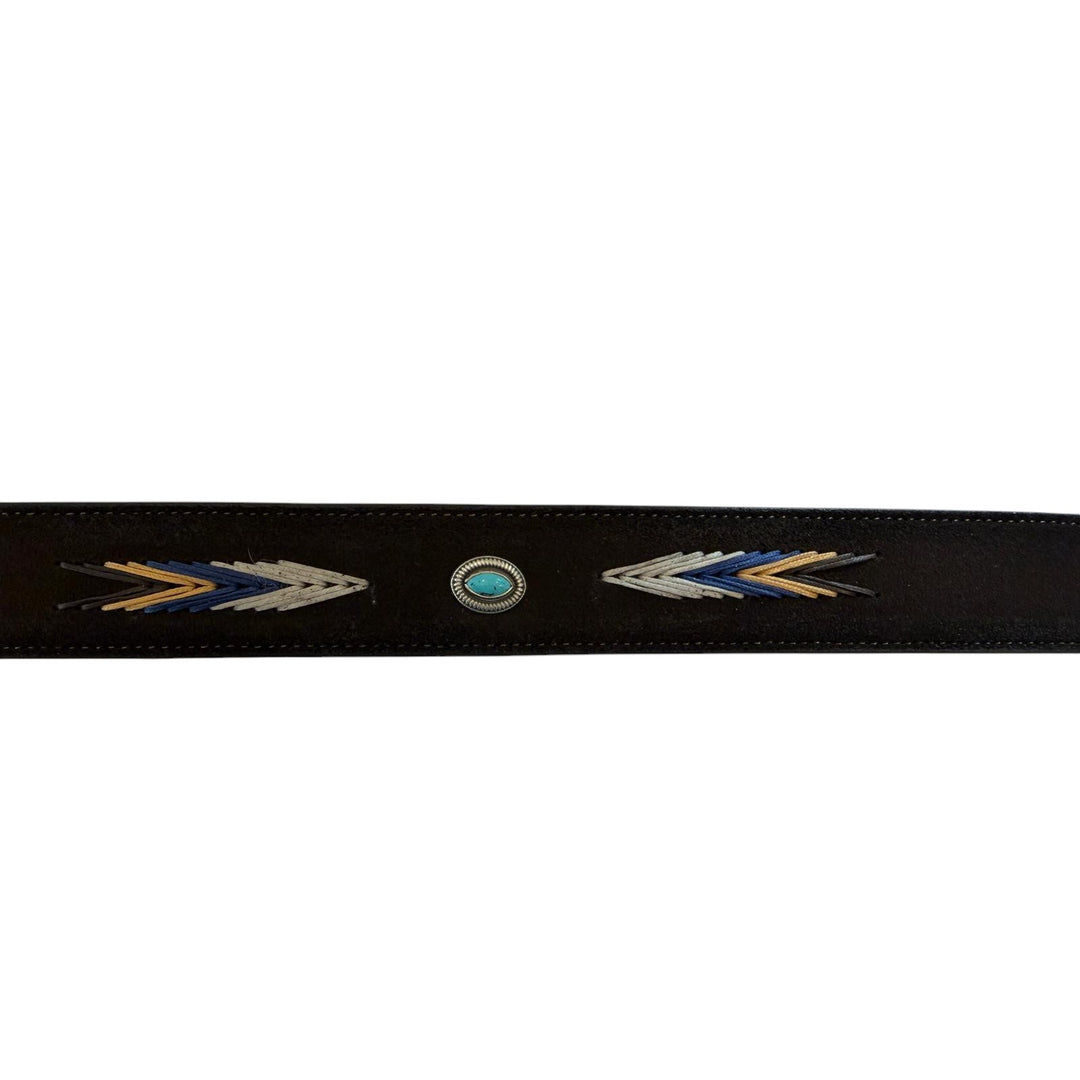 DARK BROWN SUEDE BELT