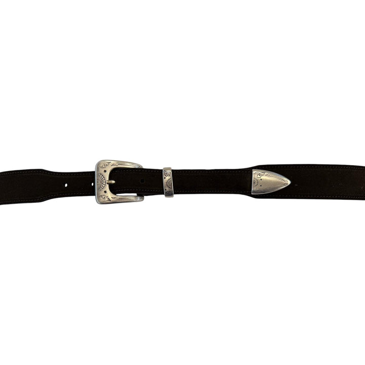 DARK BROWN SUEDE BELT