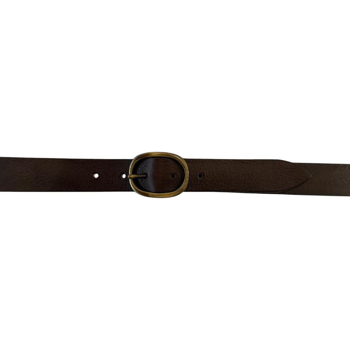 DARK BROWN LEATHER BELT