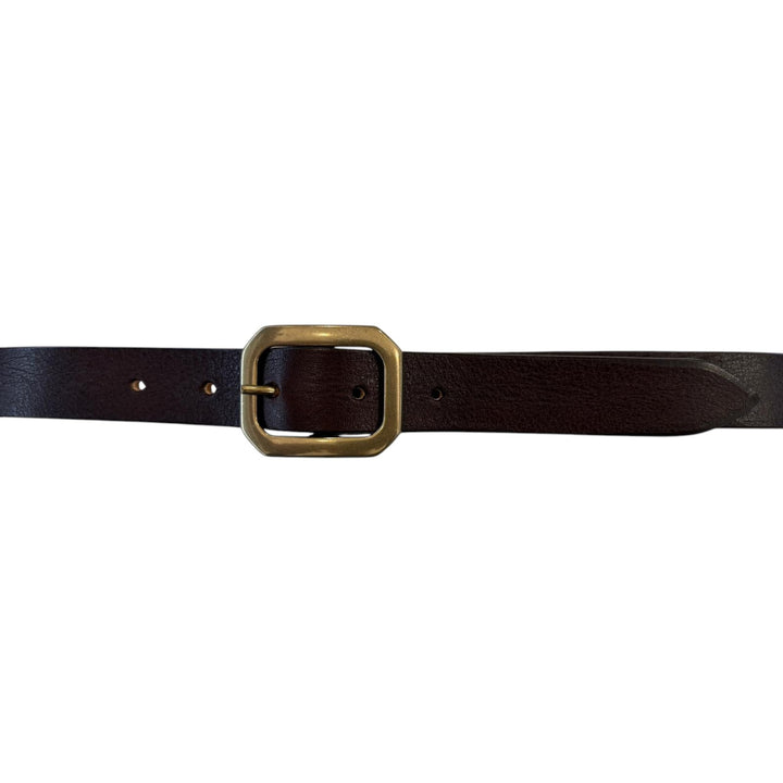 DARK BROWN LEATHER BELT