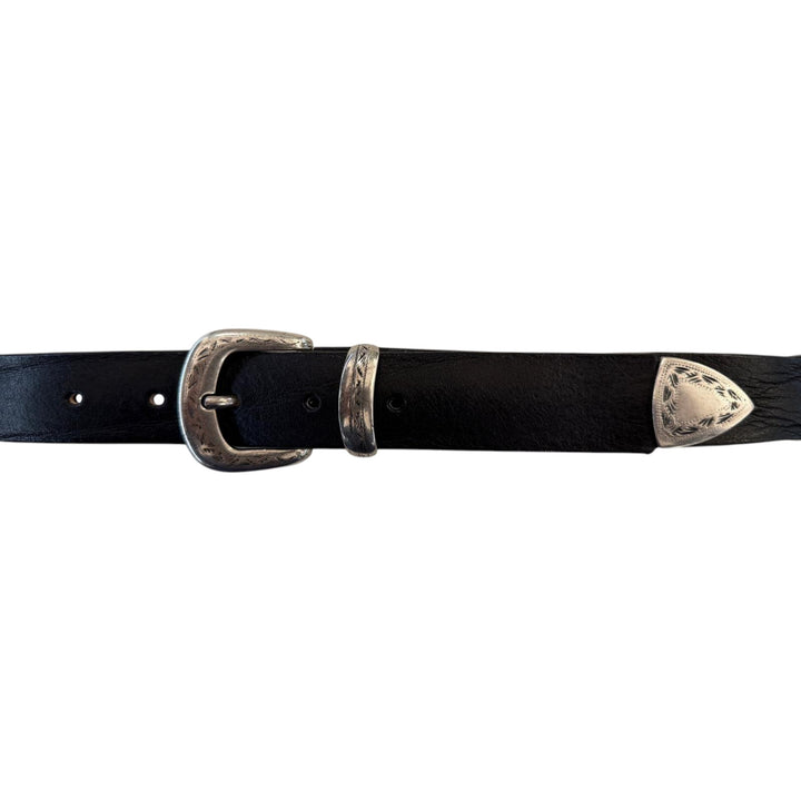 DARK BROWN LEATHER BELT
