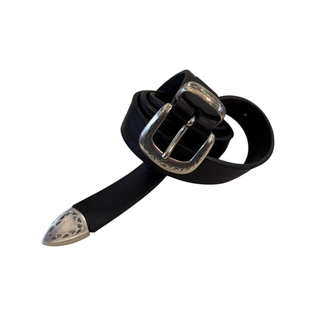 DARK BROWN LEATHER BELT