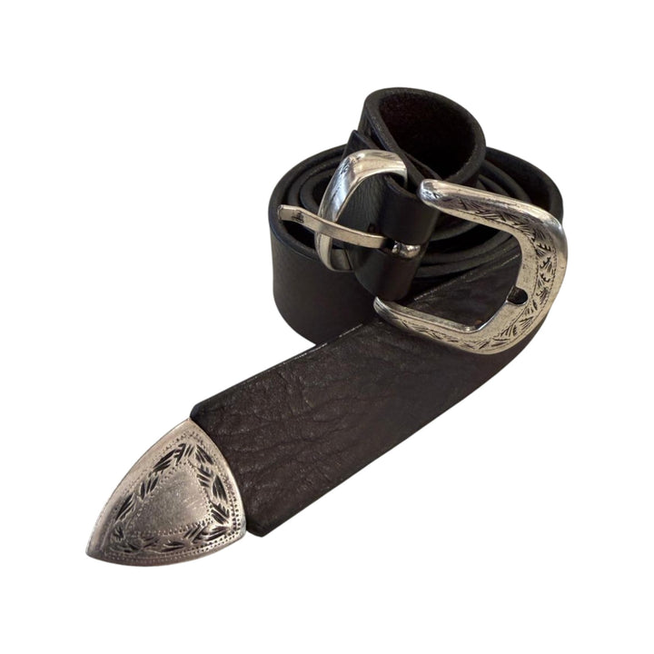 DARK BROWN LEATHER BELT