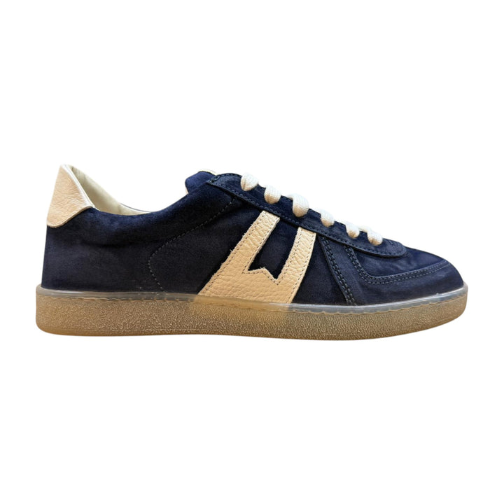 Blue-White Genuine Suede Sneakers