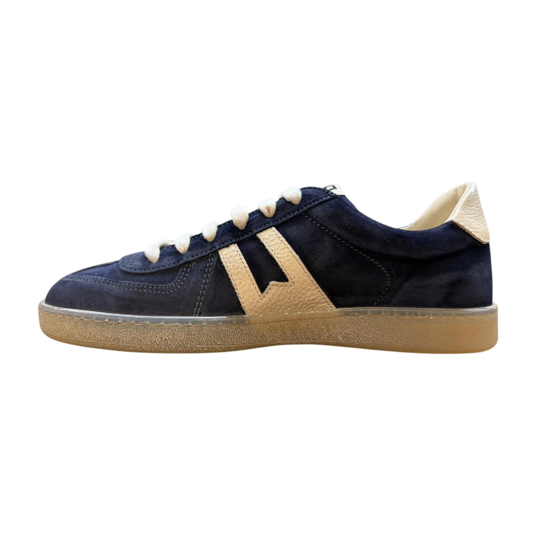Blue-White Genuine Suede Sneakers