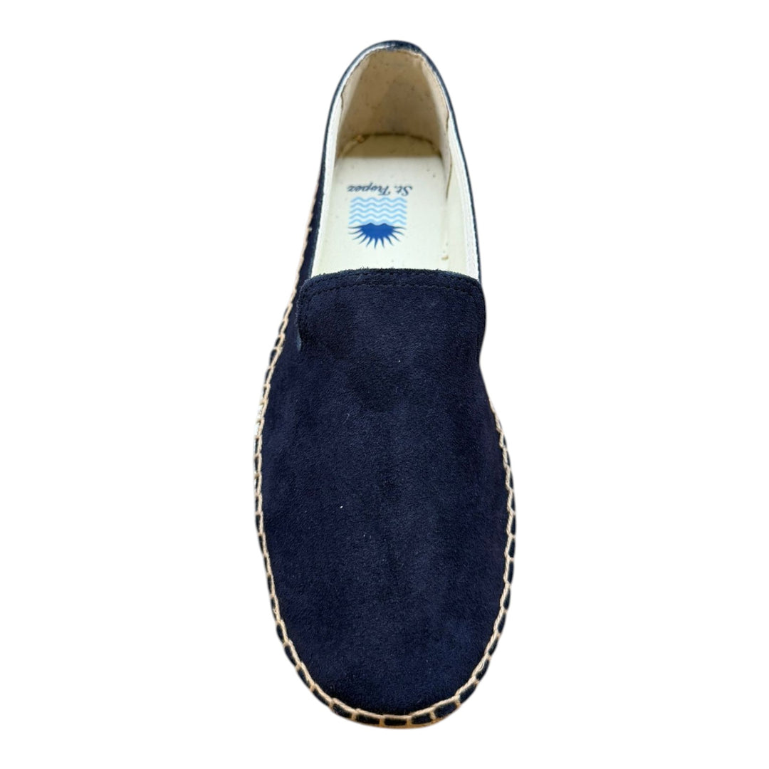 Navy Blue Suede Espadrilles with Rubber Sole