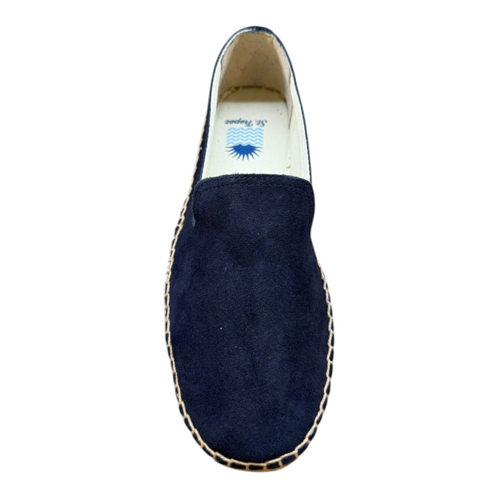 Navy Blue Suede Espadrilles with Rubber Sole