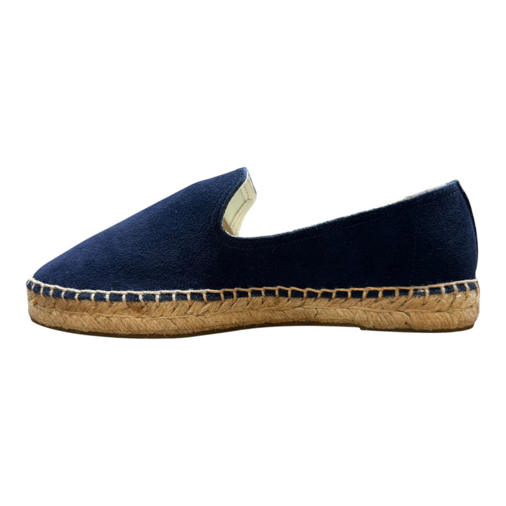Navy Blue Suede Espadrilles with Rubber Sole