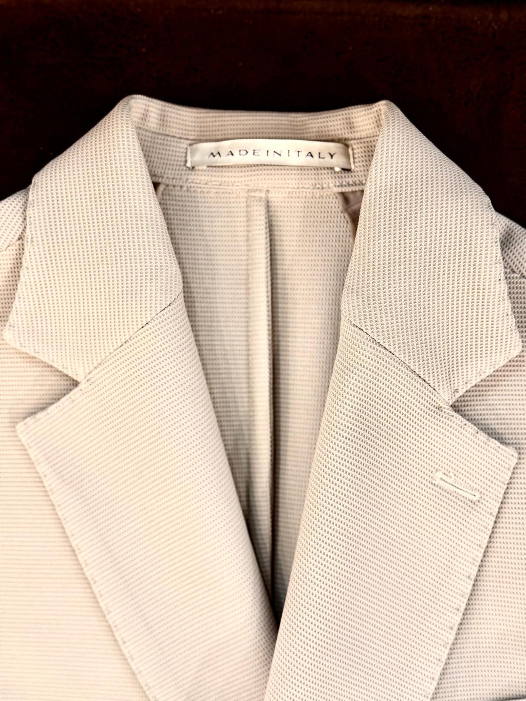 Honeycomb Comfort Fit Suit Beige