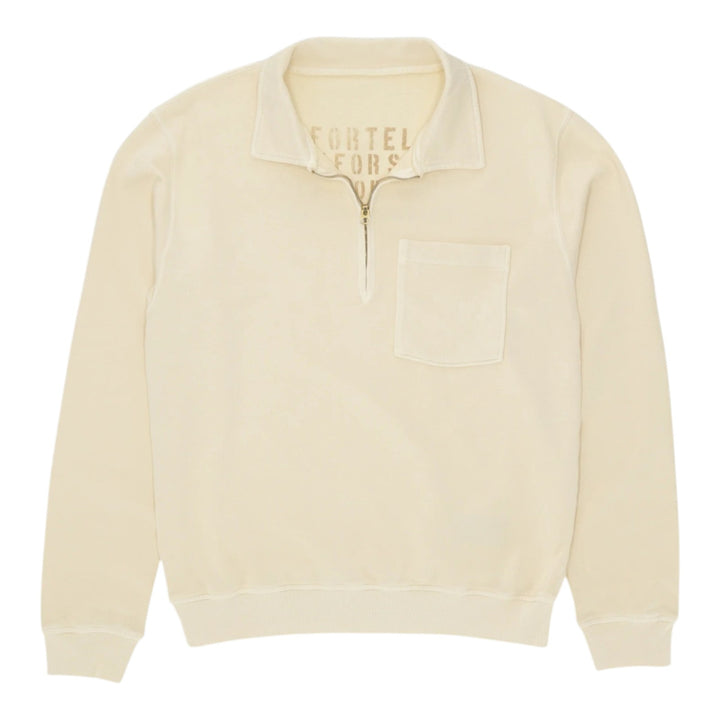 Yale Brushed Jersey Sweatshirt with Collar and Zip Rope