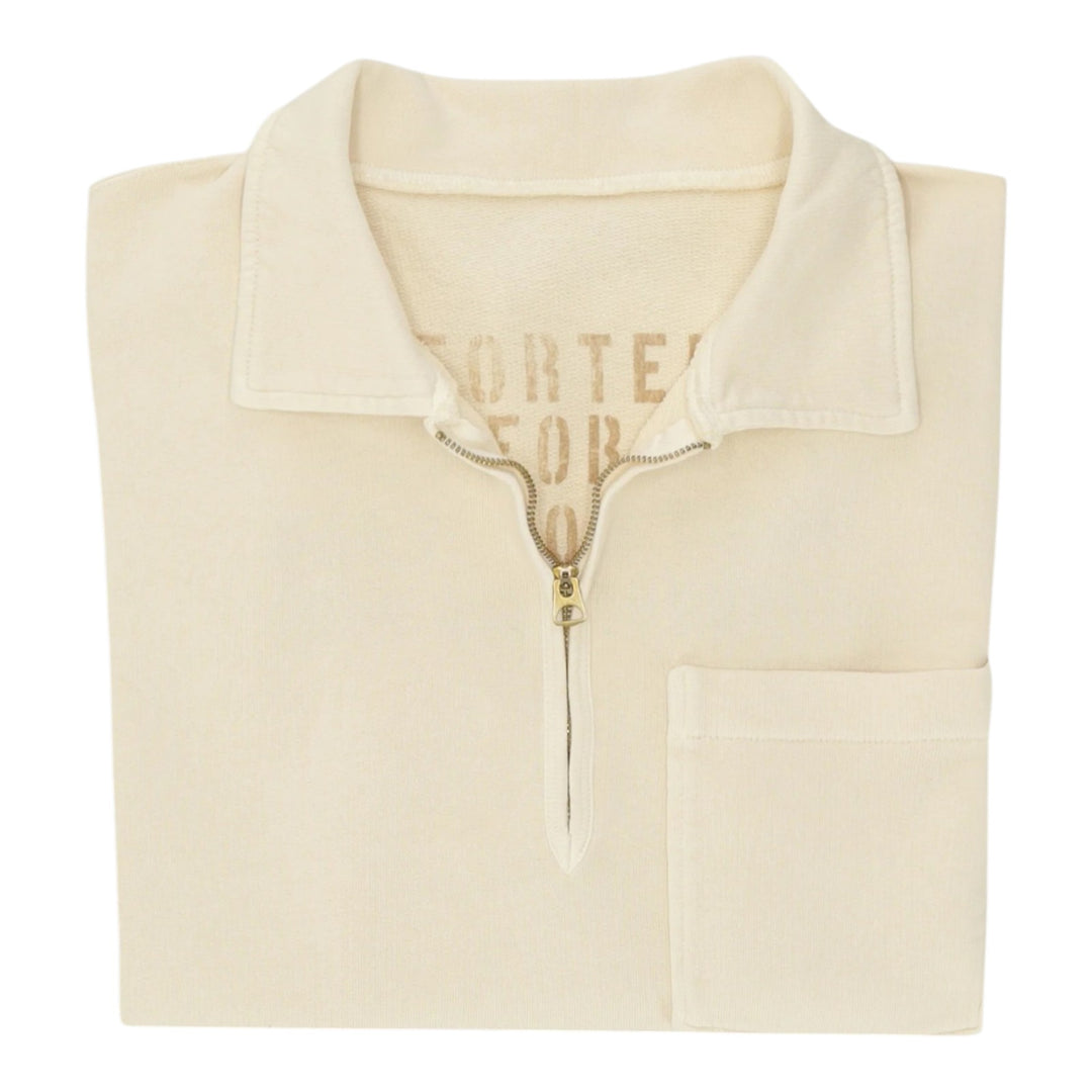 Yale Brushed Jersey Sweatshirt with Collar and Zip Rope