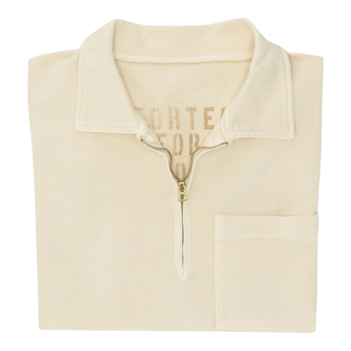 Yale Brushed Jersey Sweatshirt with Collar and Zip Rope