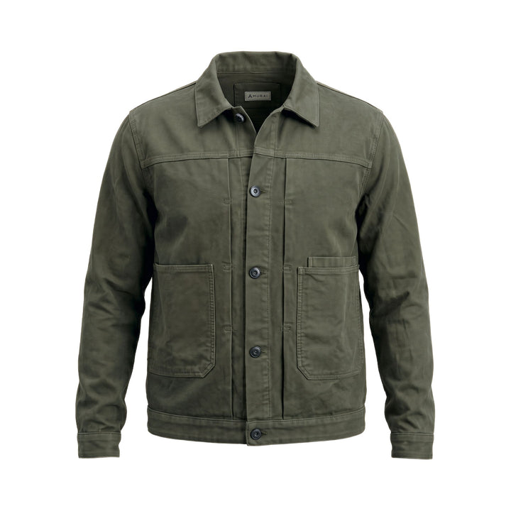 Aiburai OVERSHIRT MARTE FUSTAGNO MILITARY Verde - foto 1