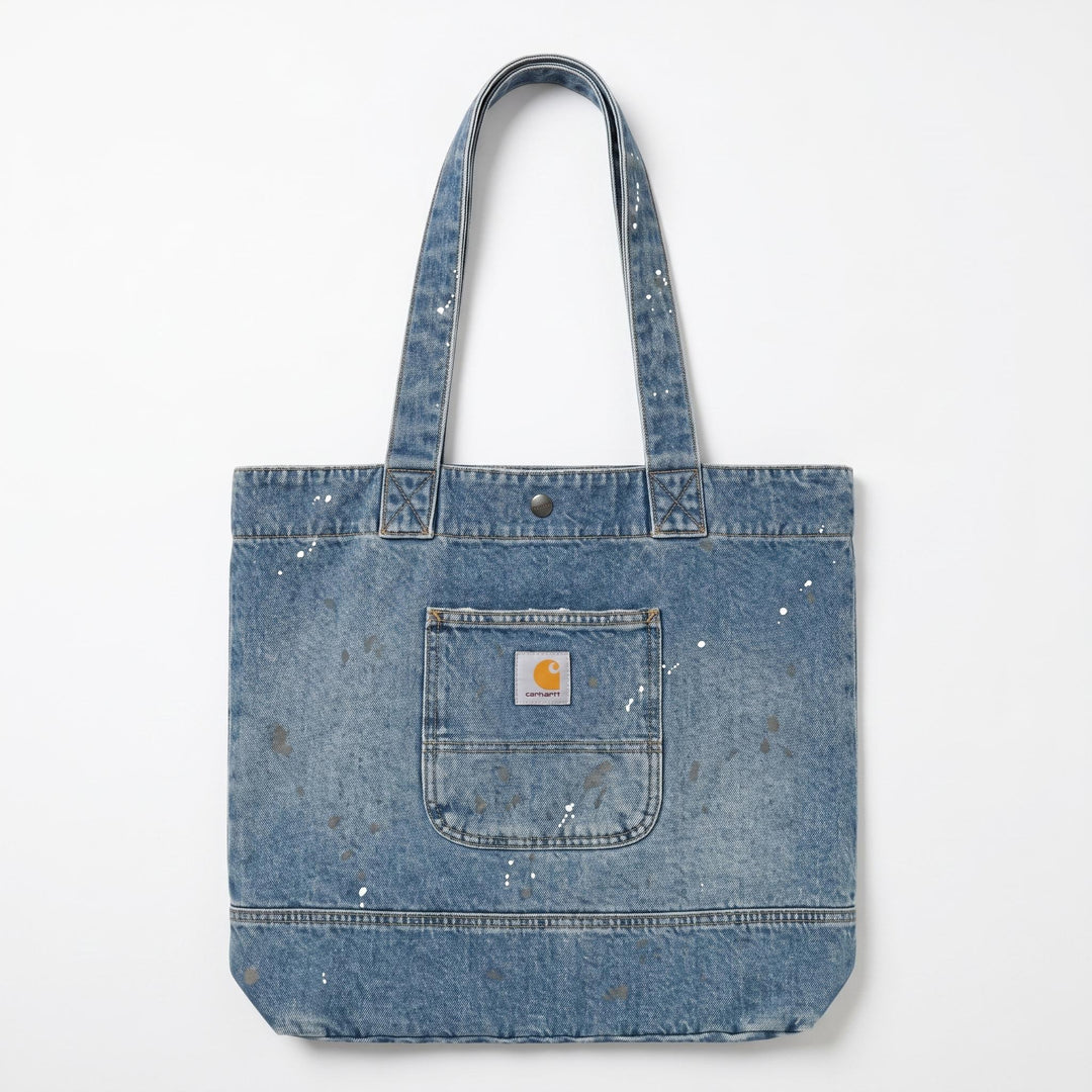 Carhartt Wip DENIM TOTE BLUE DESTROY WASH SPLATTER Blu - foto 1