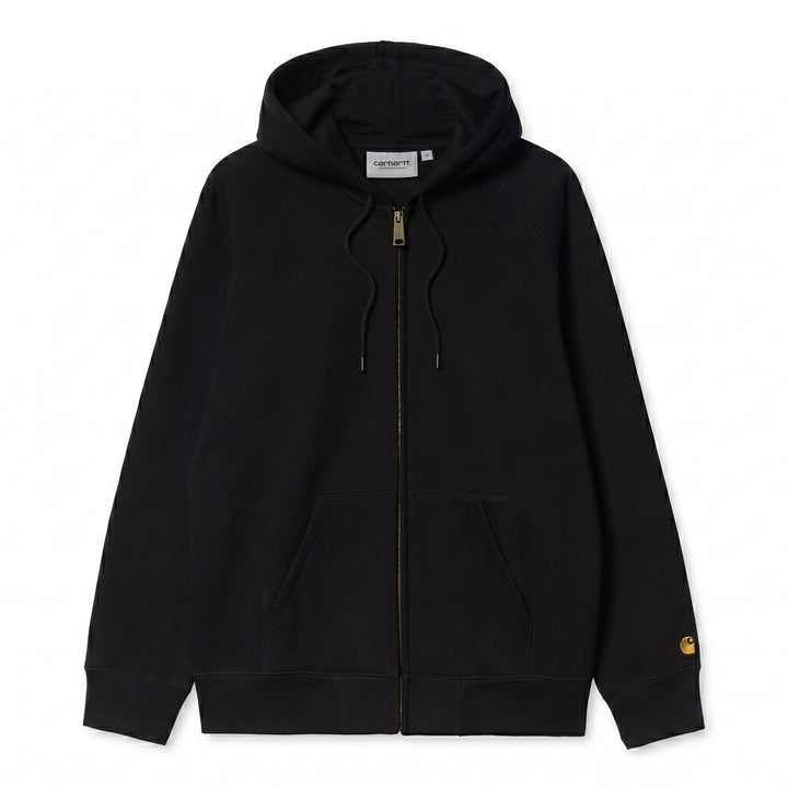 Carhartt Wip HOODED CHASE JACKET BLACK/GOLD Nero - foto 1