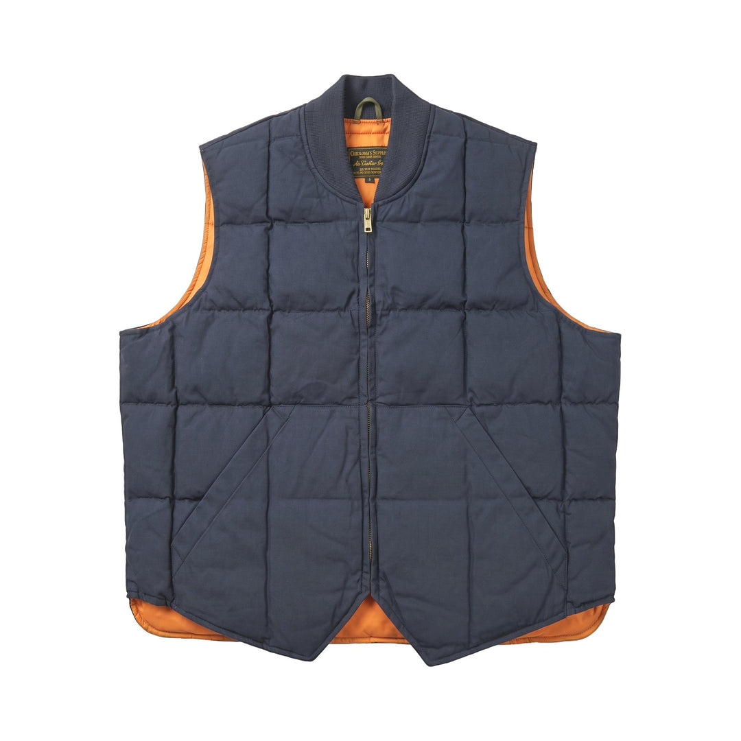 Chesapeake's DOWN VEST SEATTLE HBT WAXED DARK NAVY Blu - foto 1