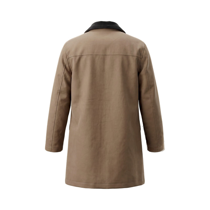 MOKA COTTON AND WOOL TRENCH COAT