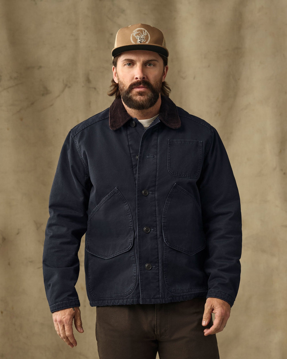 Filson Insulated Canvas Outfitter Jacket Dark Navy Blu - foto 1