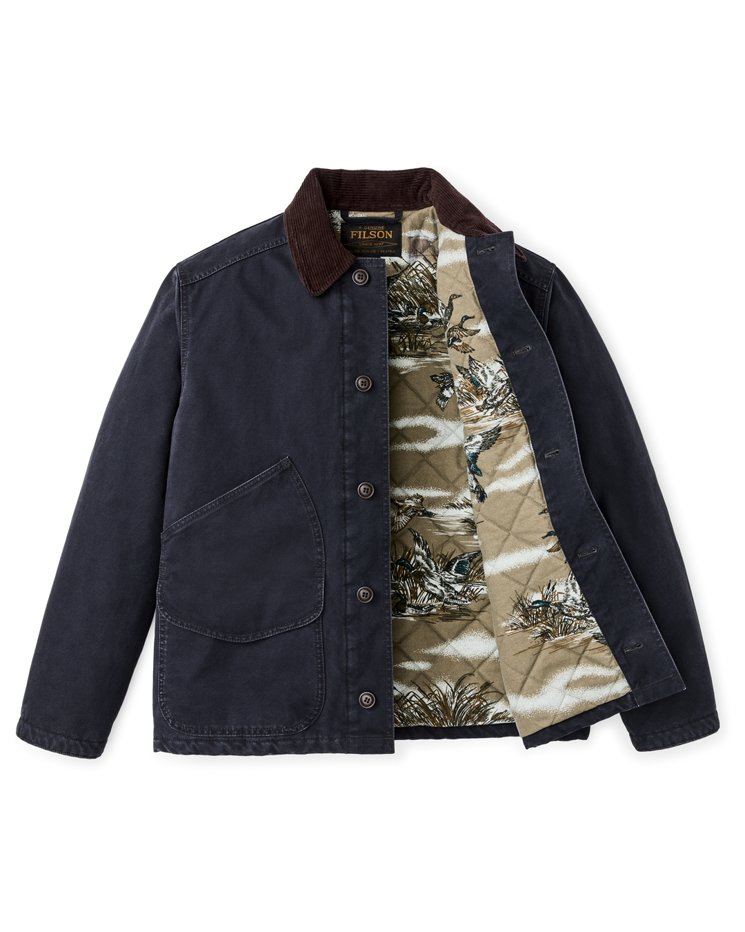 Filson Insulated Canvas Outfitter Jacket Dark Navy Blu - foto 2