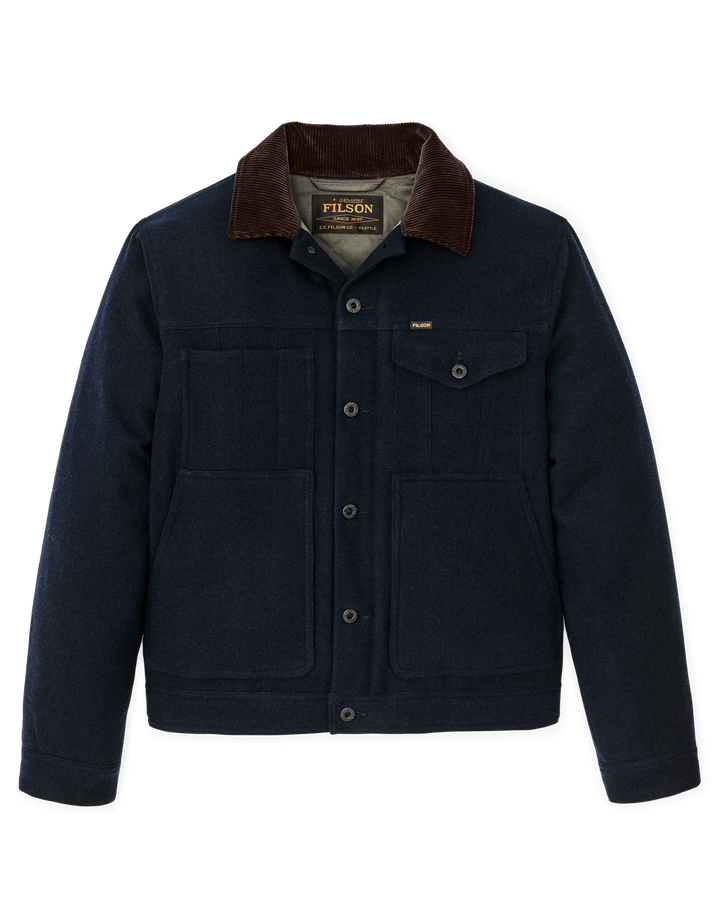 Filson Spokane Insulated Short Cruiser Jacket Navy Blu - foto 1