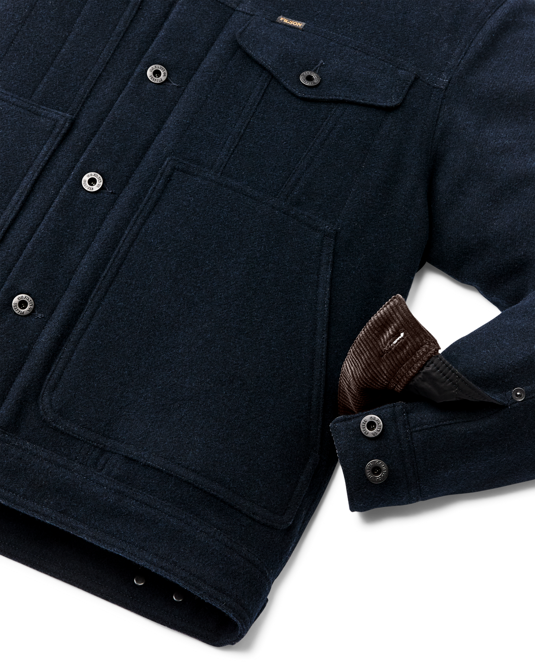 Filson Spokane Insulated Short Cruiser Jacket Navy Blu - foto 4