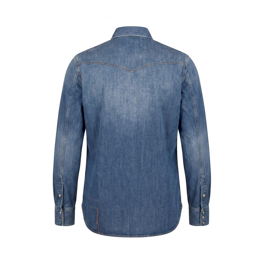 Fortela NTEX CAMICIA TEXANA DENIM STONE WASH Blu - foto 2