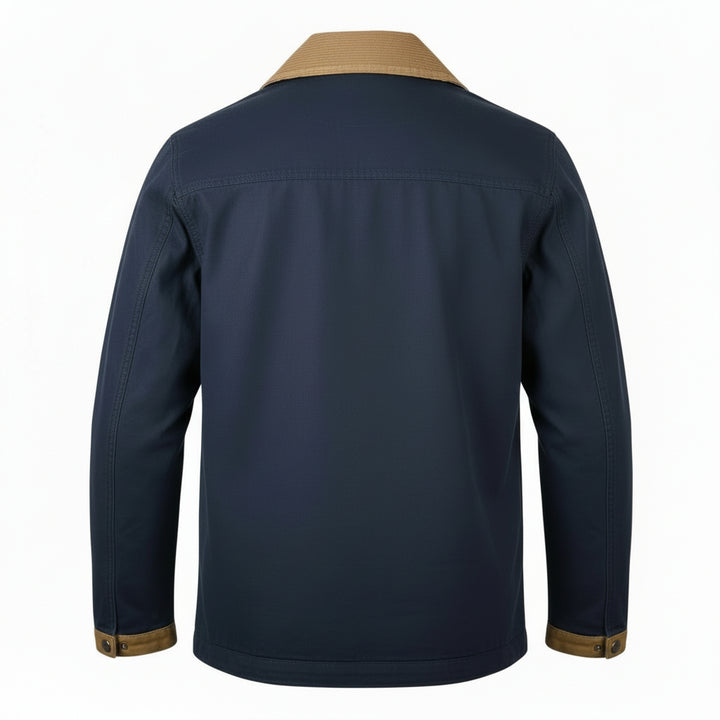 Fireman Canvas Lined Jacket Bedford Blue