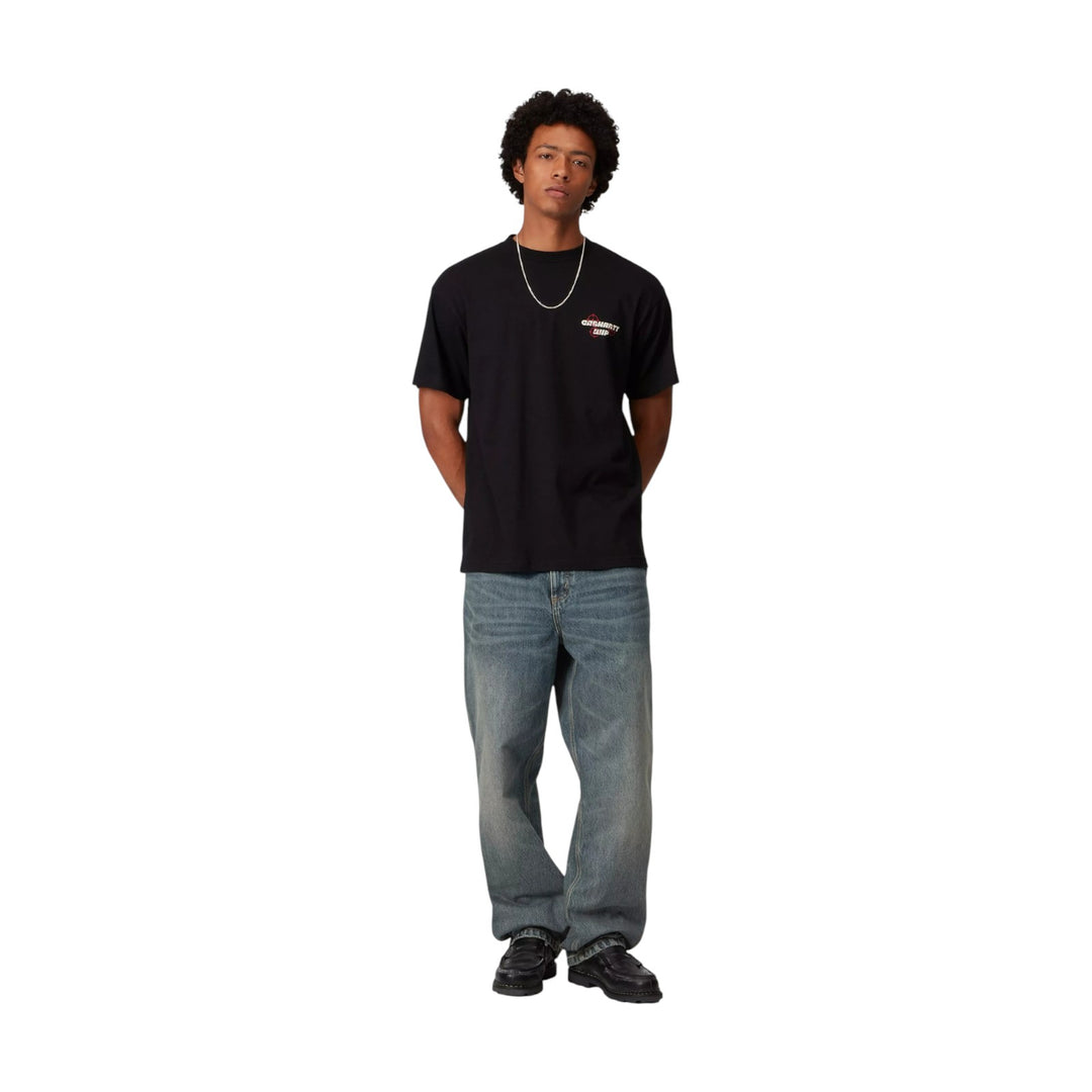 Single Knee Pant Blue Worn Washed