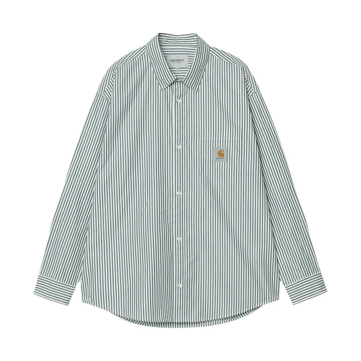 L/S Daldry Shirt Daldry Stripe, Office Blue/White