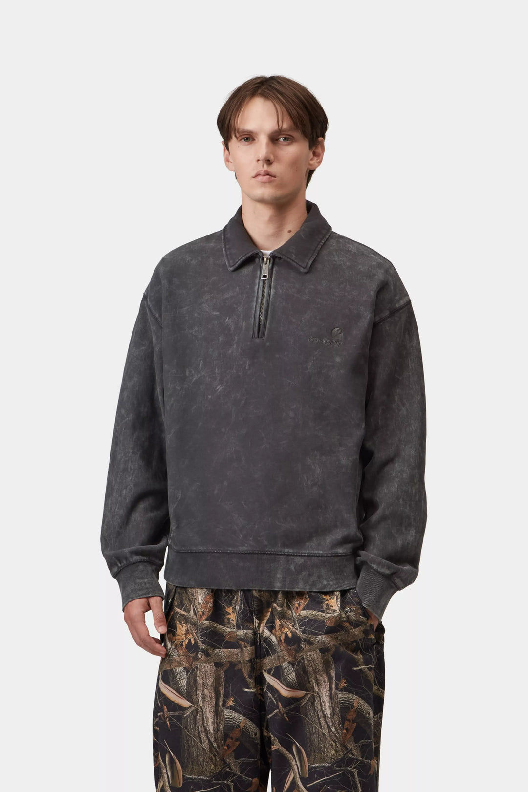 LAMBERT POLO SWEAT BLACK MOON WASH