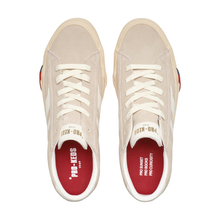 Royal Classic in Beige White Suede
