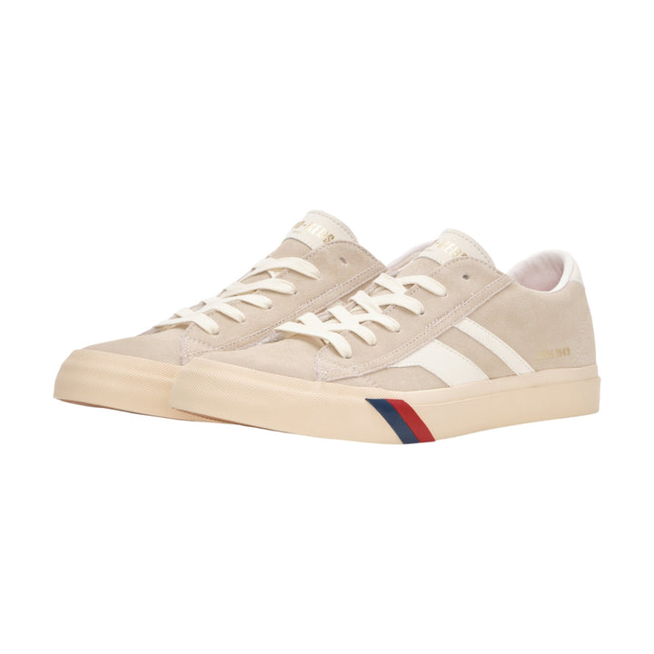 Royal Classic in Beige White Suede