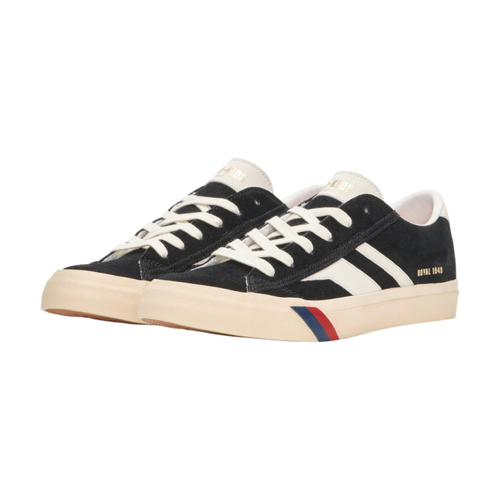 Royal Classic in Suede Black and White
