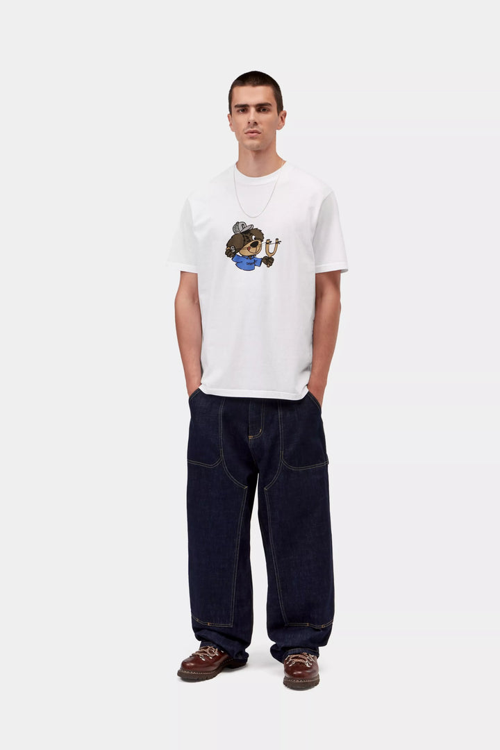 S/S Slingshot T-Shirt White heavy enzyme wash