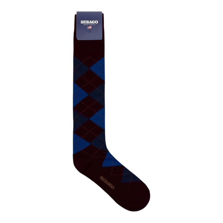 COTTON ARGYLE SOCKS BLUE-LIGHT BLUE