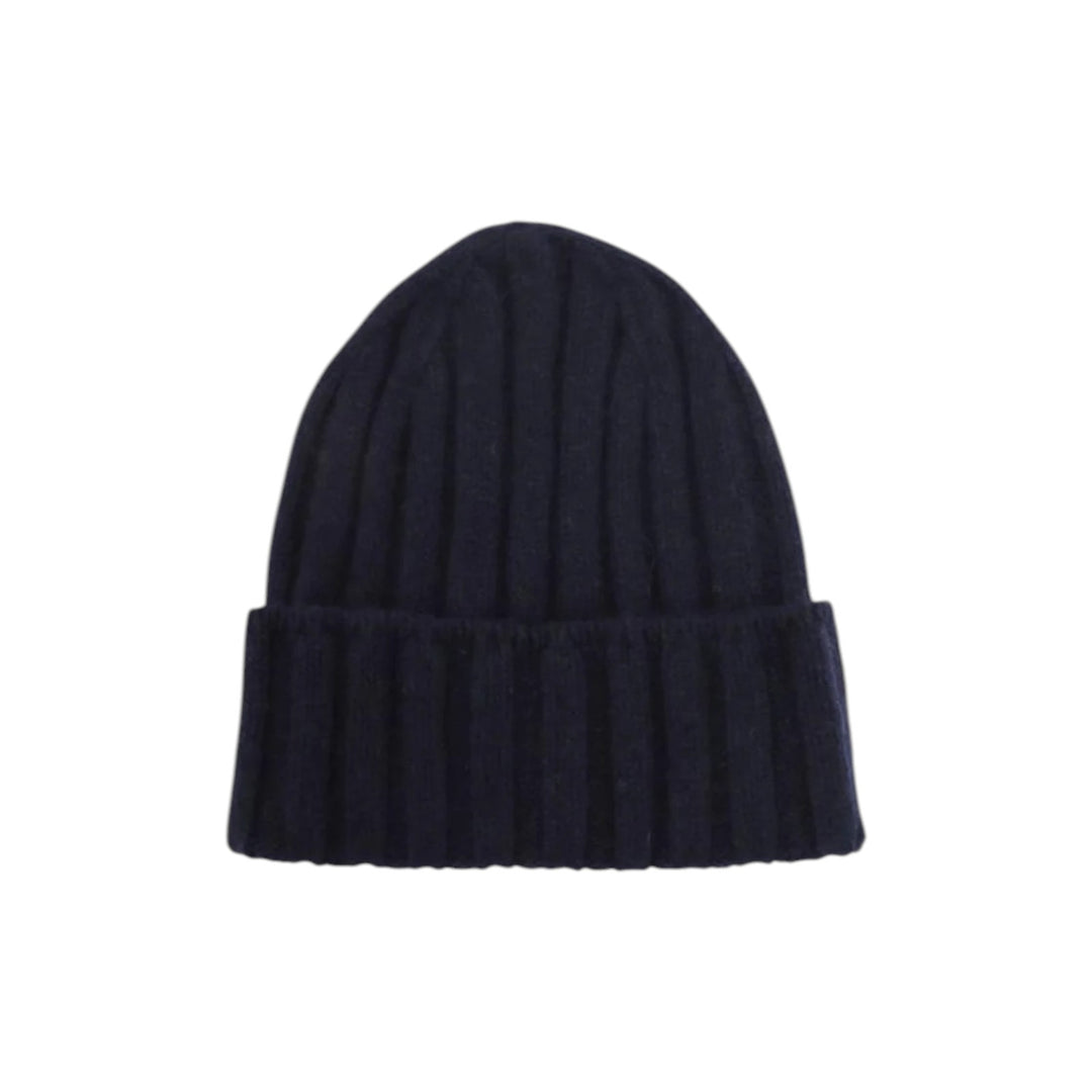 100% NAVY BLUE BALE CASHMERE HAT 