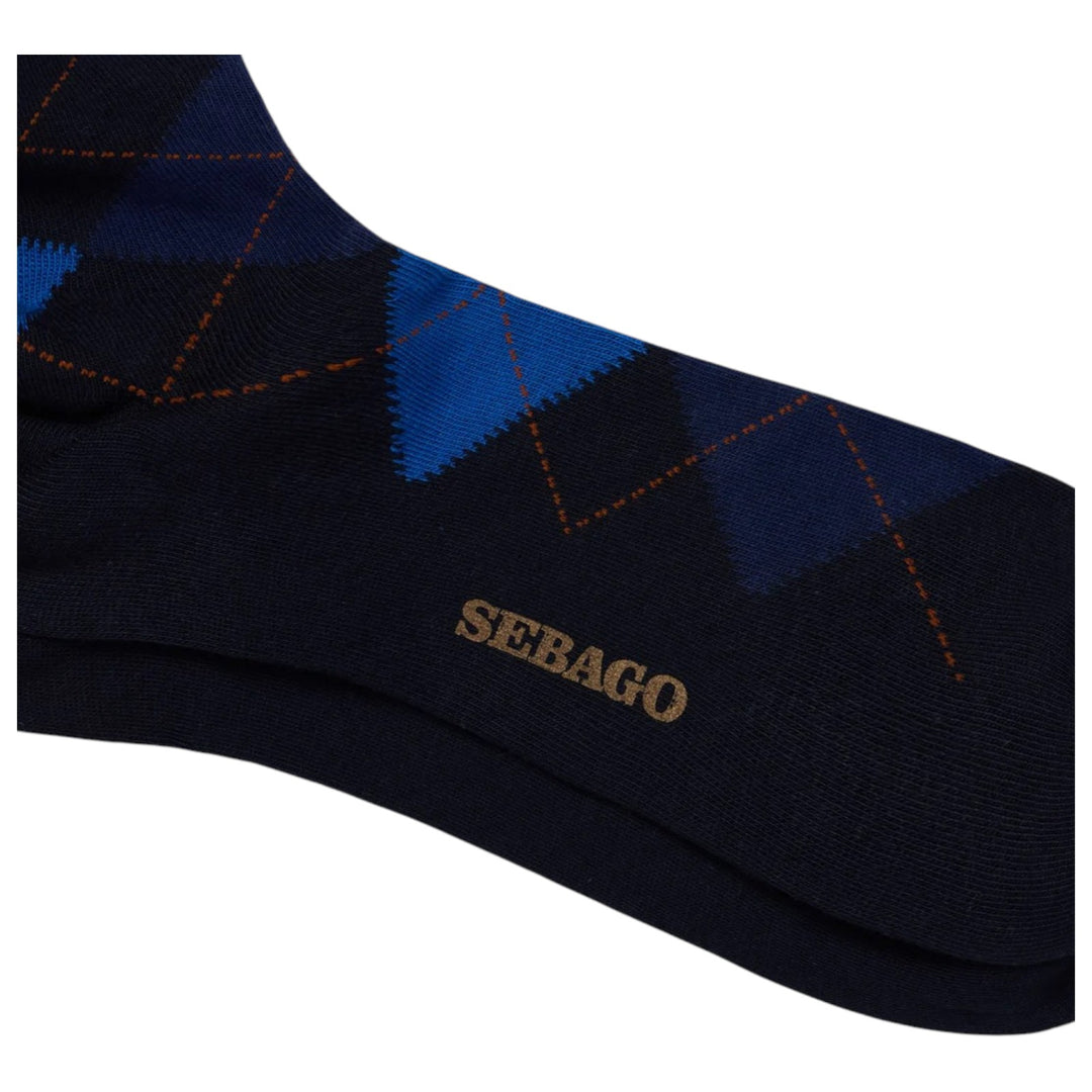 COTTON ARGYLE SOCKS BLUE-LIGHT BLUE