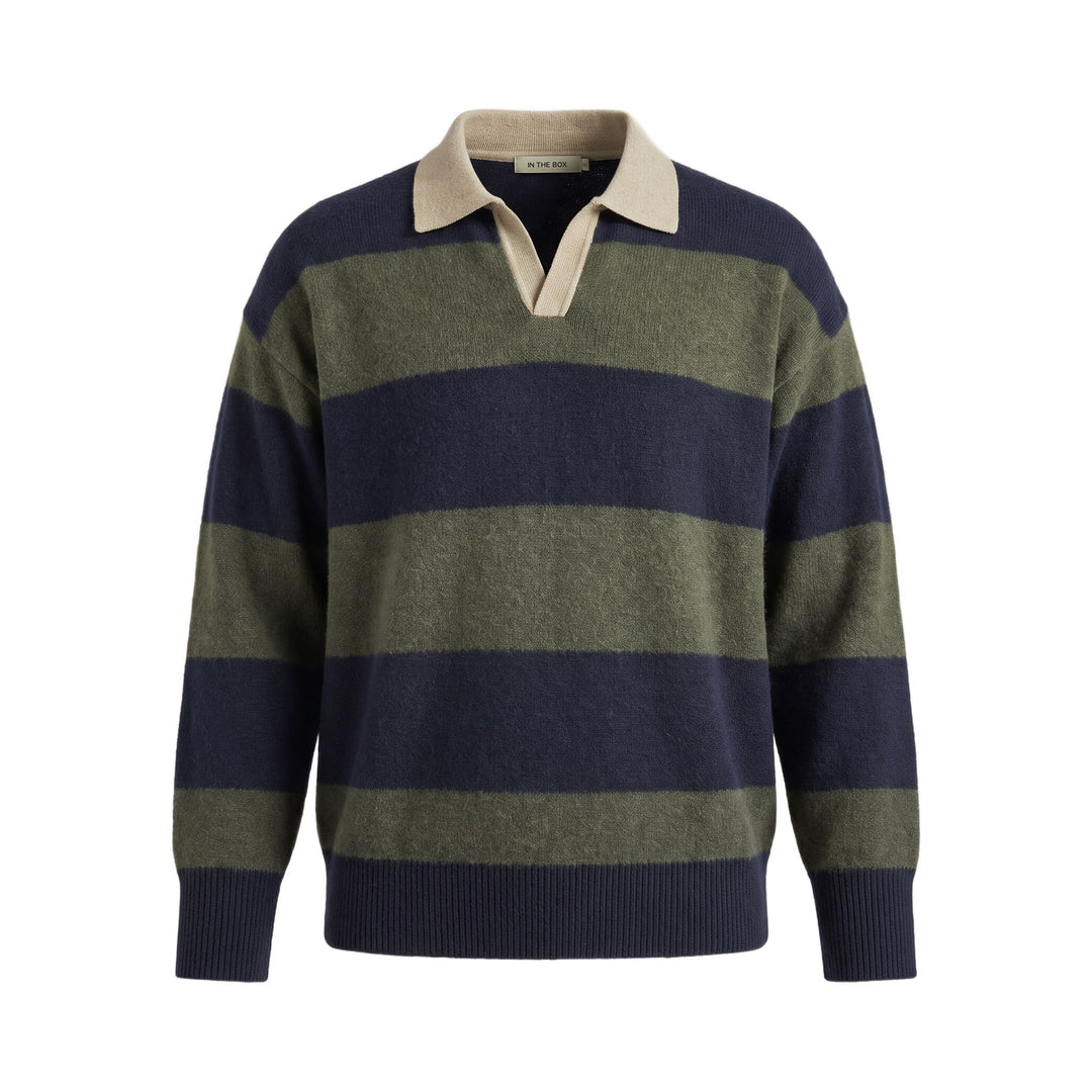 Maglia Polo Rugby Blu/Verde Scuro In The Box, vista frontale