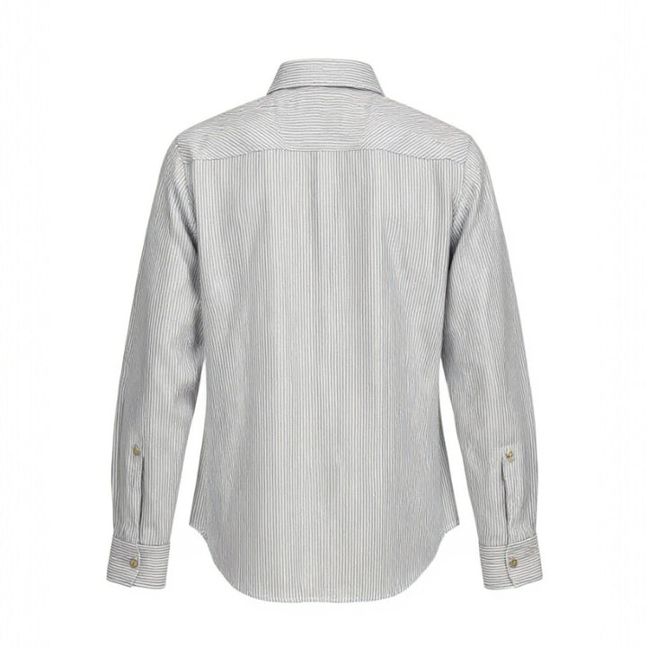 WESTERN OXFORD SHIRT FLAGSTAFF STRIPED SKY BLUE-WHITE