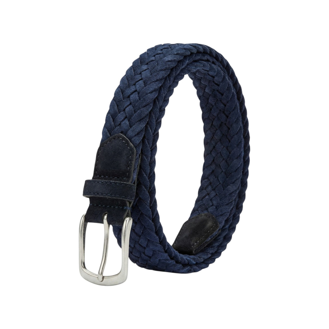 Blue Genuine Suede Belt