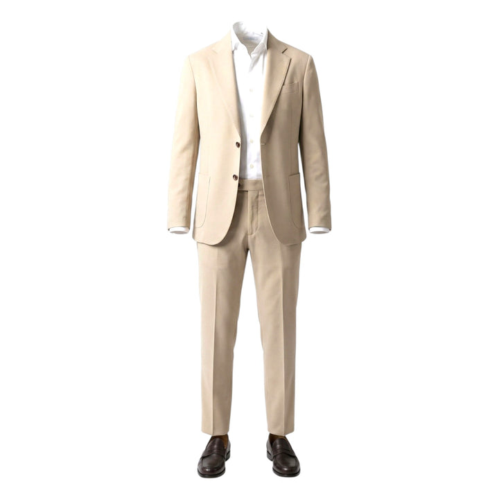 Honeycomb Comfort Fit Suit Beige