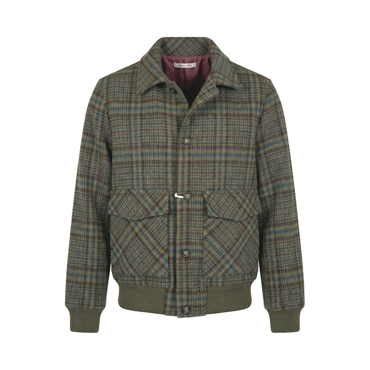 Overiver GIACCA VALSTAR TARTAN VERDE/FANGO Multicolor - foto 1
