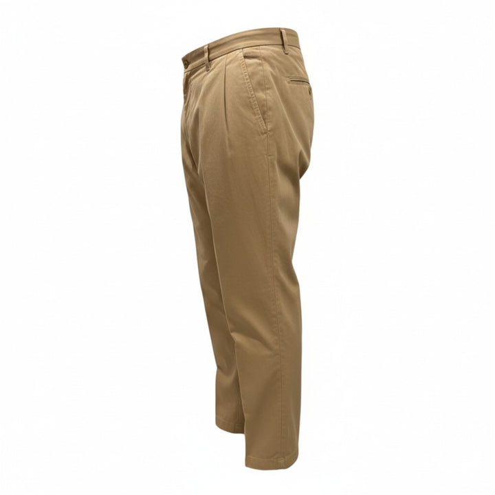 PORTOBELLO BEIGE COTTON TROUSERS