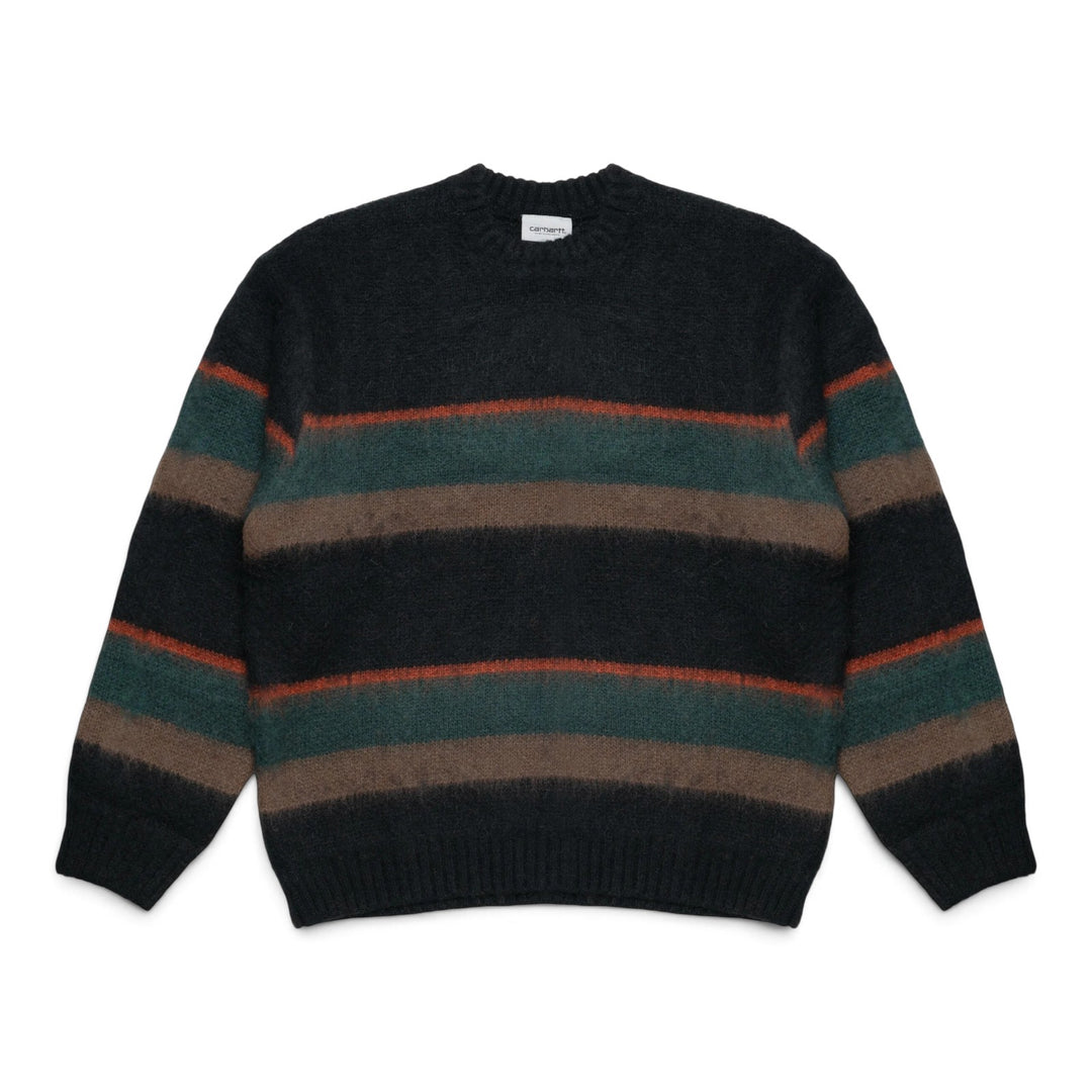 MERTON SWEATER SUNDLING STRIPES, DARK SCARAB