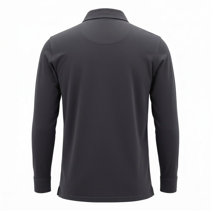 York Long Sleeve Jersey Polo Navy