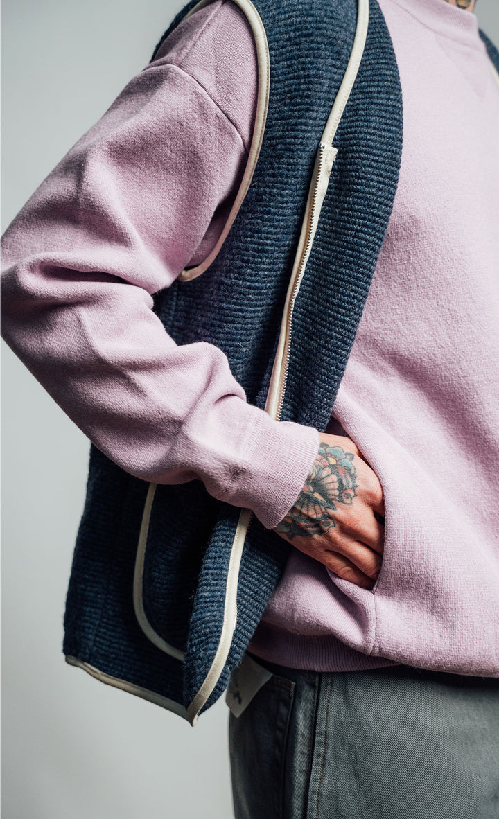 Wooden Gilet Rail Zip Avio Blu - foto 3